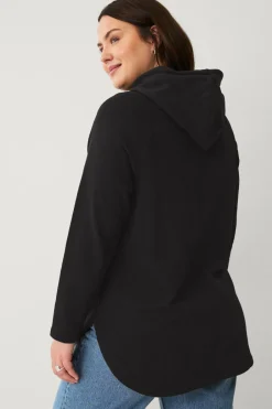 Online Plus collection Sweatshirt med hætte og lynlås Dame Sweatshirts & Hoodies