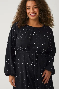 Online Plus collection Kjole med ballonærmer Dame Kjoler