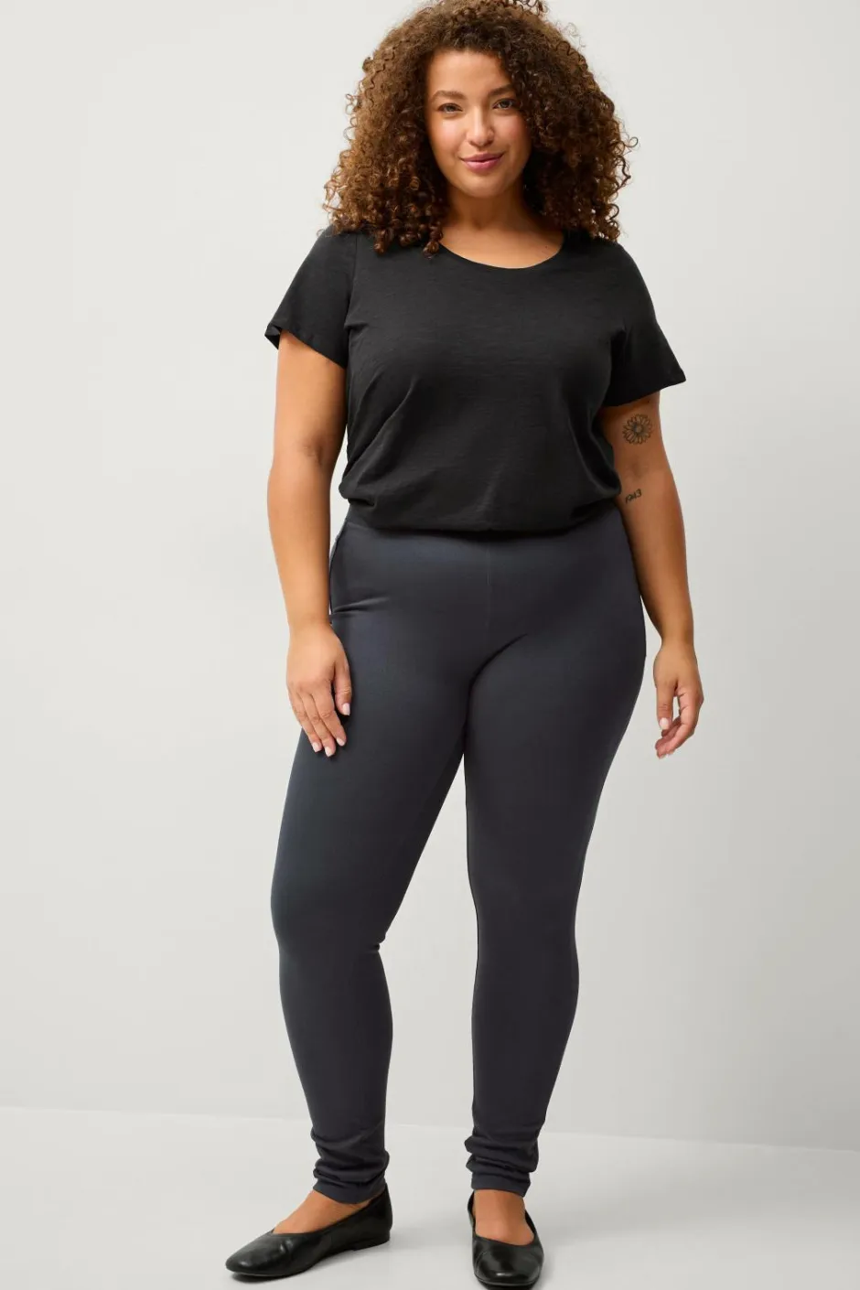 Clearance Plus collection Treggings med høj talje Dame Basistøj|Tights & Leggings