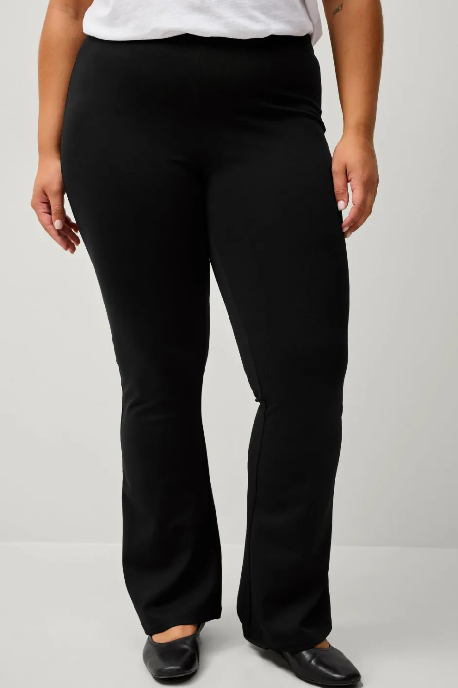 Ellos Plus collection Kraftige leggings med bootcut^Dame Basistøj|Tights & Leggings
