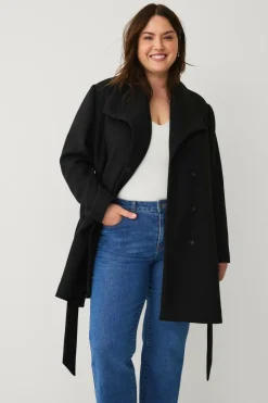 Discount Plus collection Kappe med bindebælte Dame Jakker & Frakker