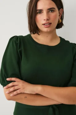 Ellos Plus collection Strikket kjole med kort ærme^Dame Kjoler