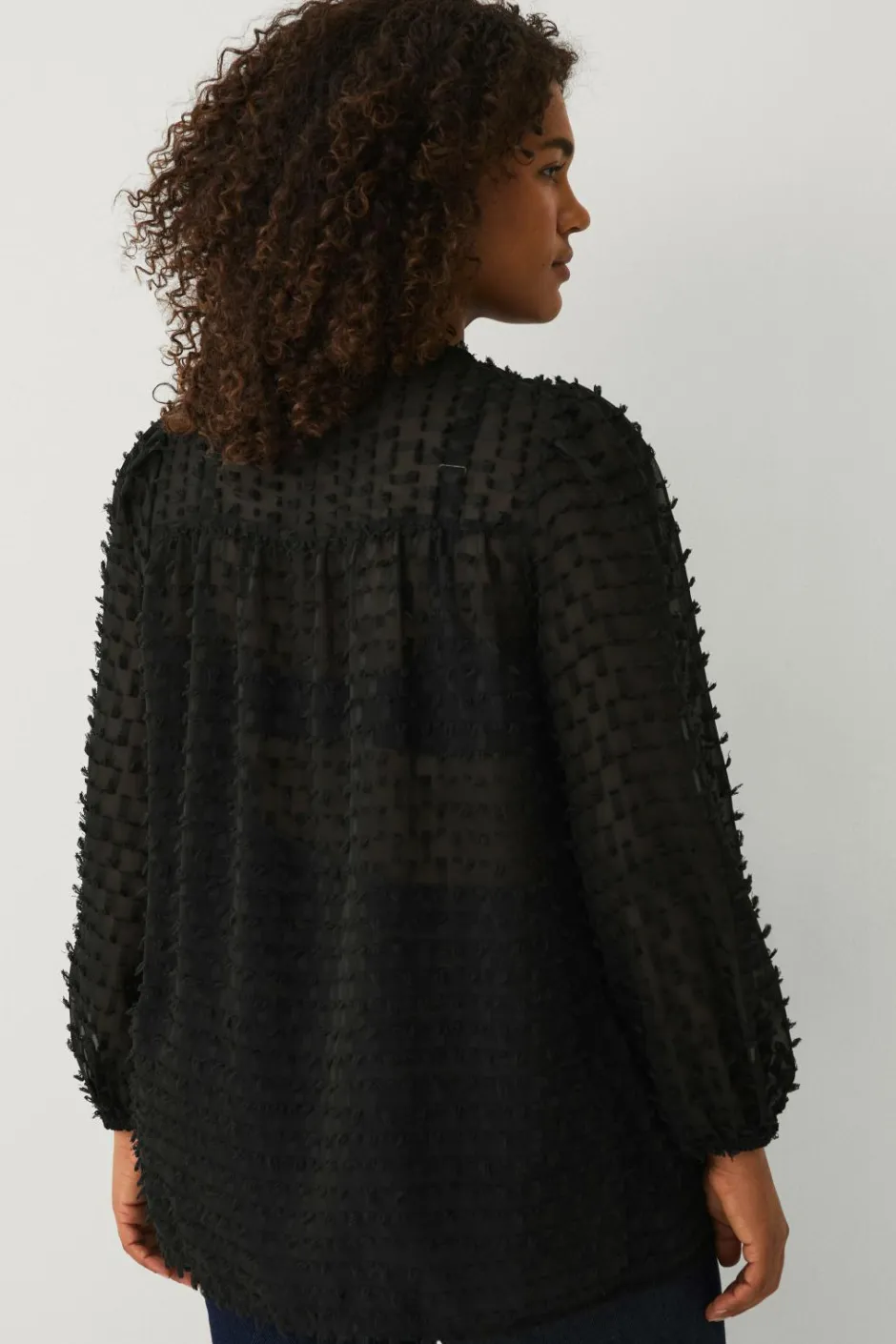 Ellos Plus collection Vid bluse med ballonærmer^Dame Skjorter & Bluser