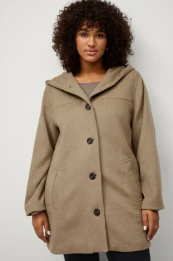 Clearance Plus collection Frakke i uldmiks Dame Jakker & Frakker