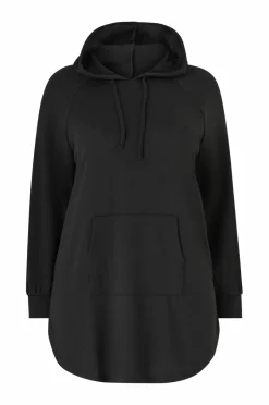 Ellos Plus collection Lang sweatshirt med hætte^Dame Sweatshirts & Hoodies