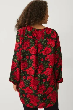 Hot Plus collection Tunika med v-hals Dame Tunikaer|Toppe & Tank-Toppe