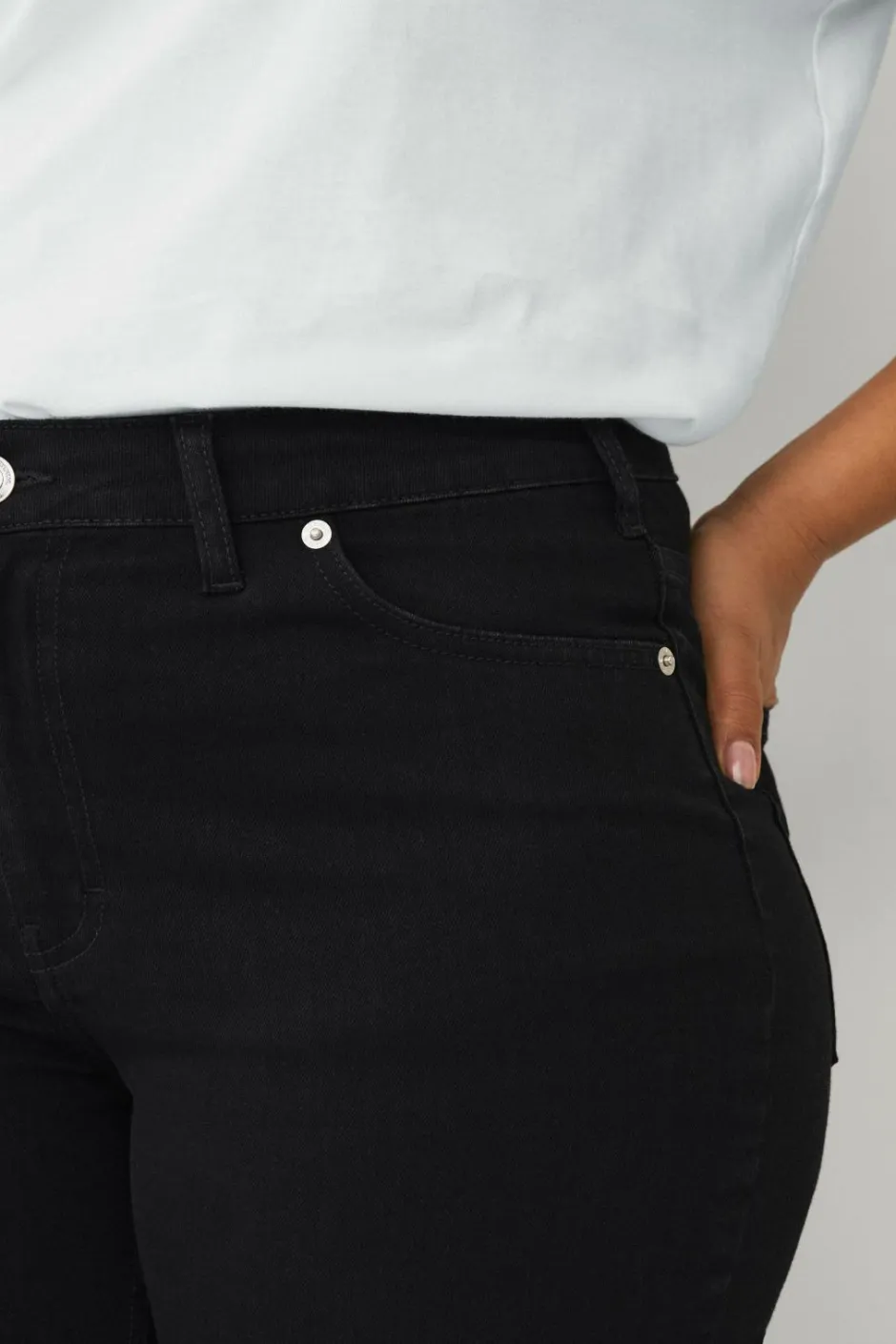 Ellos Plus collection slim jeans med høj talje^Dame Jeans