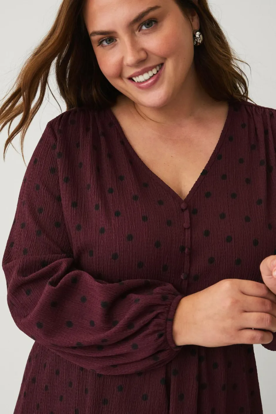 Clearance Plus collection Tunika med V-hals Dame Tunikaer