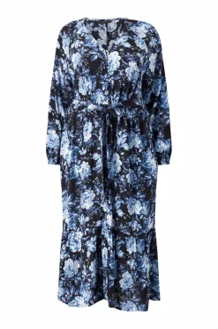 Online Plus collection Maxi kjole med volanter Dame Kjoler
