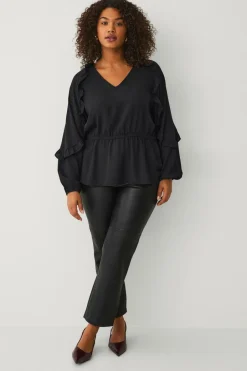 Ellos Plus collection Bluse med volanter^Dame Skjorter & Bluser