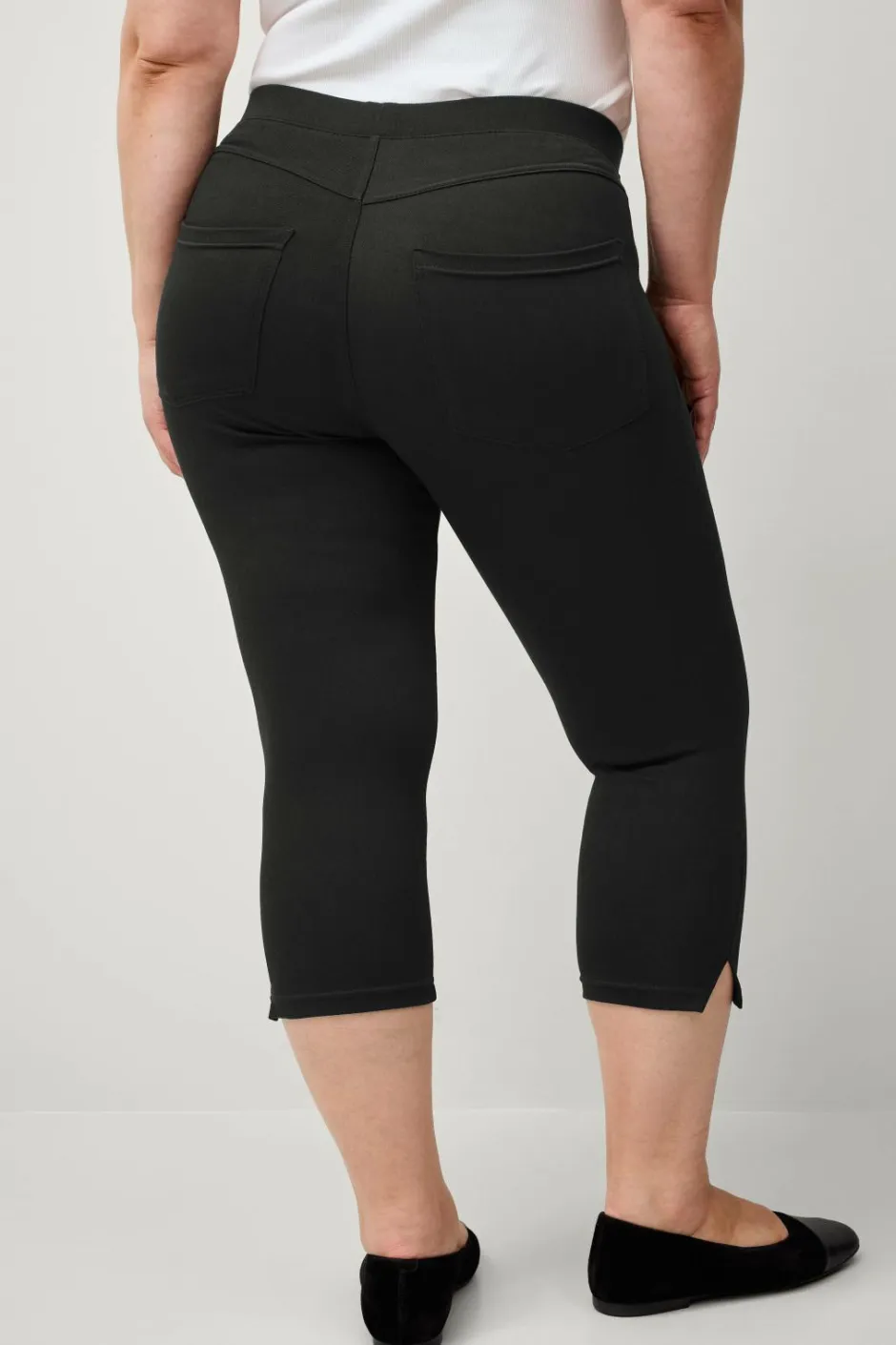 New Plus collection Treggings med høj talje og 3/4 længde Dame Basistøj|Tights & Leggings