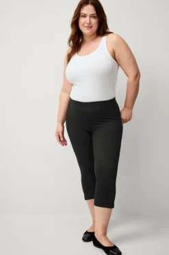 New Plus collection Treggings med høj talje og 3/4 længde Dame Basistøj|Tights & Leggings