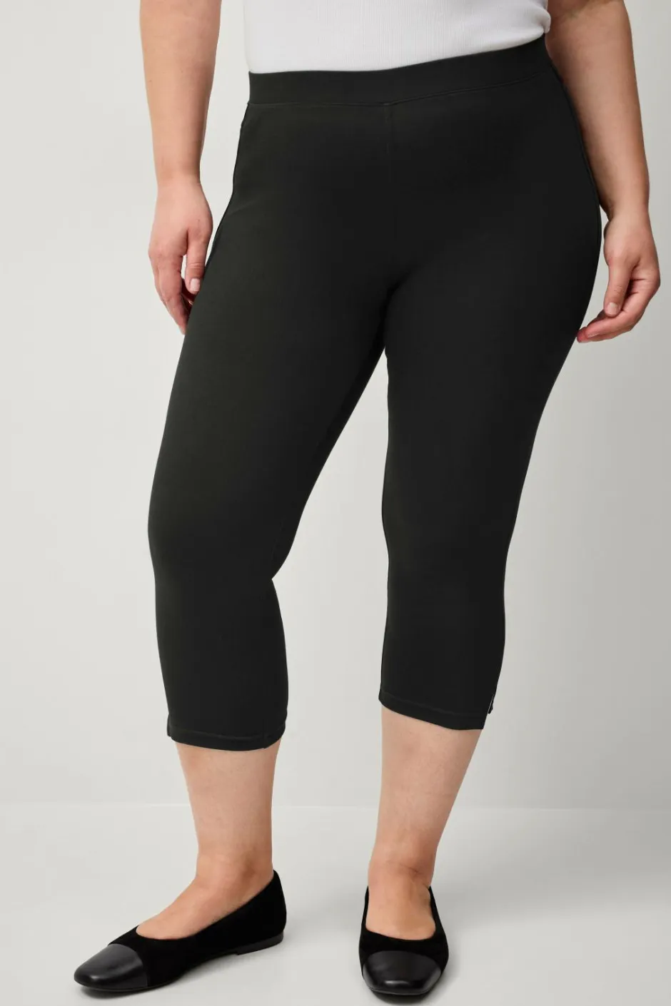 New Plus collection Treggings med høj talje og 3/4 længde Dame Basistøj|Tights & Leggings