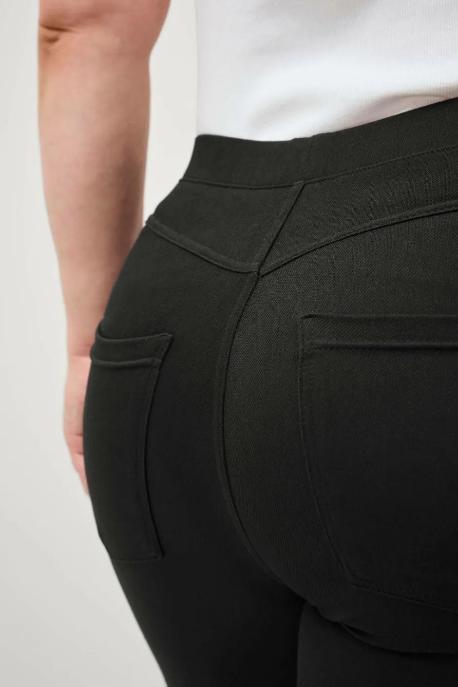 New Plus collection Treggings med høj talje og 3/4 længde Dame Basistøj|Tights & Leggings