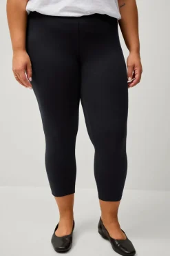 Hot Plus collection Leggings med høj talje og 3/4 længde Dame Basistøj|Tights & Leggings