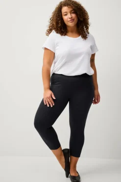 Hot Plus collection Leggings med høj talje og 3/4 længde Dame Basistøj|Tights & Leggings