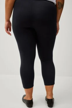 Hot Plus collection Leggings med høj talje og 3/4 længde Dame Basistøj|Tights & Leggings