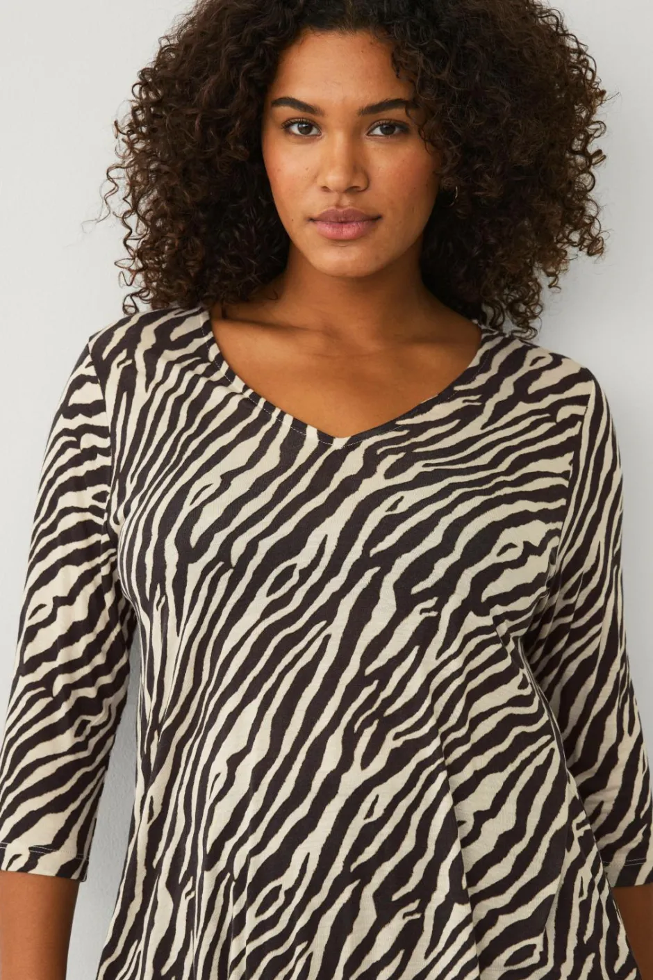 Outlet Plus collection Tunika med 3/4 lange ærmer Dame Tunikaer|Toppe & Tank-Toppe