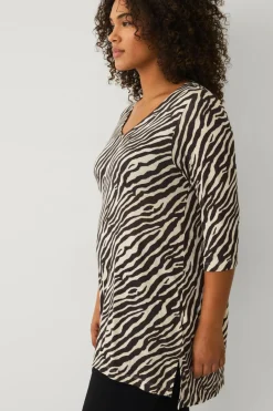 Outlet Plus collection Tunika med 3/4 lange ærmer Dame Tunikaer|Toppe & Tank-Toppe