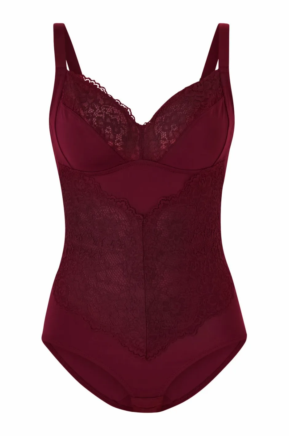 Hot Plus collection Shapingbody med blondedetaljer - medium støtte Dame Shaping