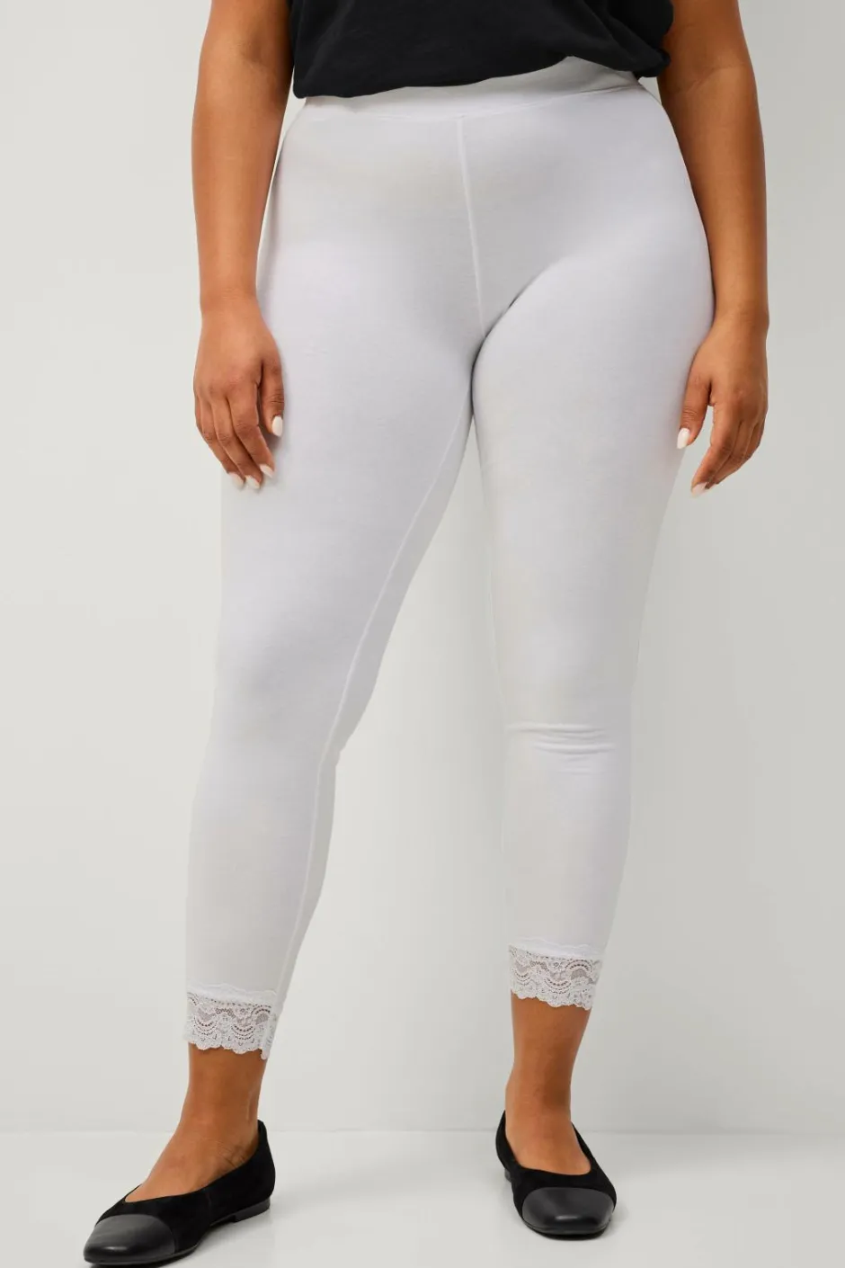 Ellos Plus collection Leggings med blondekant^Dame Tights & Leggings