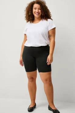 Outlet Plus collection Korte cykelshorts med høj talje Dame Shorts|Basistøj