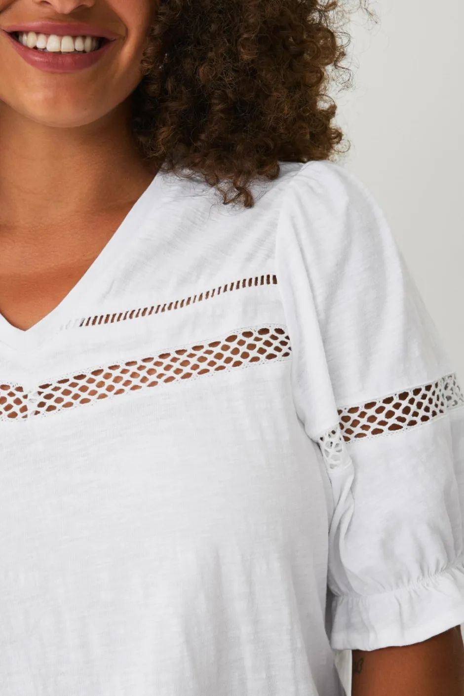 Ellos Plus collection Top med blondedetaljer^Dame Toppe & Tank-Toppe