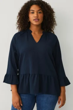 Ellos Plus collection Top i struktureret jersey^Dame Toppe & Tank-Toppe