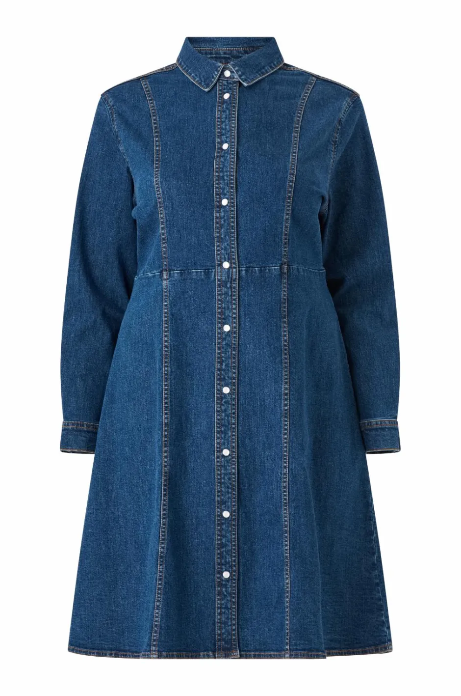 Outlet Plus collection Skjortekjole i denim Dame Kjoler