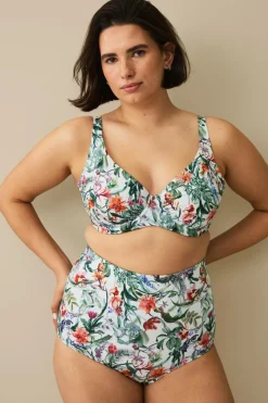 Sale Plus collection Maxi-bikinitrusse med høj talje Dame Bikinier & Bikinidele