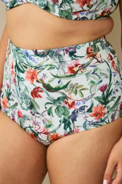 Sale Plus collection Maxi-bikinitrusse med høj talje Dame Bikinier & Bikinidele