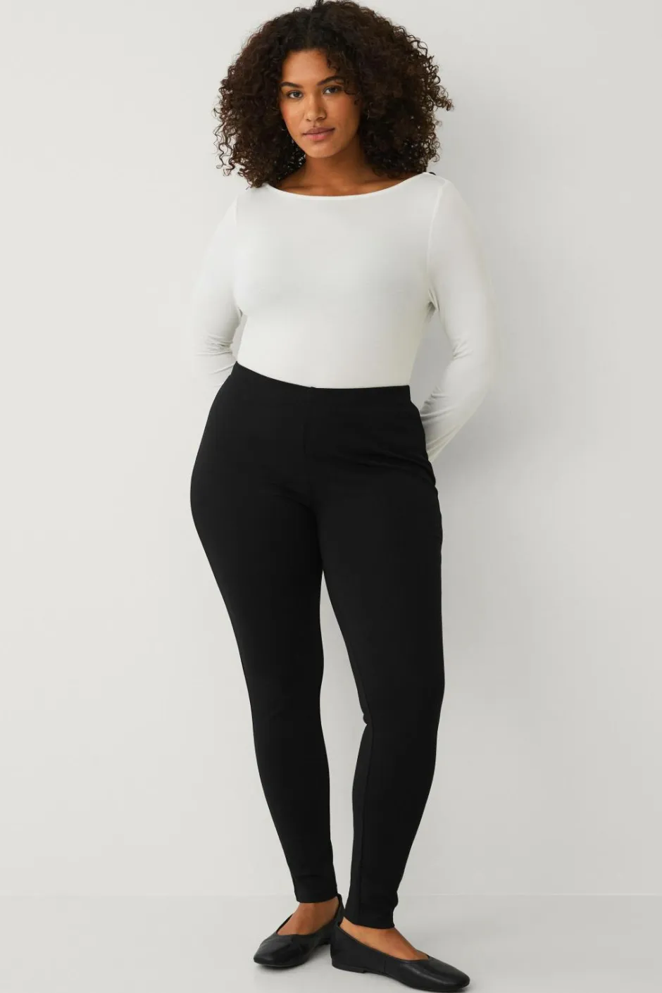 Ellos Plus collection Højtaljede leggings i punto^Dame Tights & Leggings