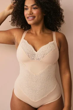 Sale Plus collection Shapingbody med blondedetaljer - medium støtte Dame Shaping