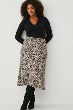 Hot Plus collection Nederdel med elastik i taljen Dame Nederdele
