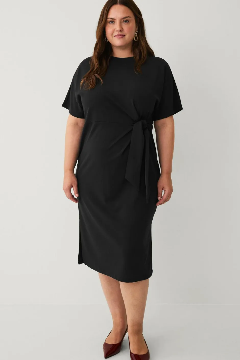 Sale Plus collection Kjole med bindedetalje Dame Kjoler