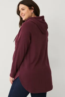 Ellos Plus collection Sweatshirt med hætte og lynlås^Dame Sweatshirts & Hoodies