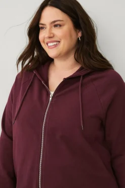 Ellos Plus collection Sweatshirt med hætte og lynlås^Dame Sweatshirts & Hoodies