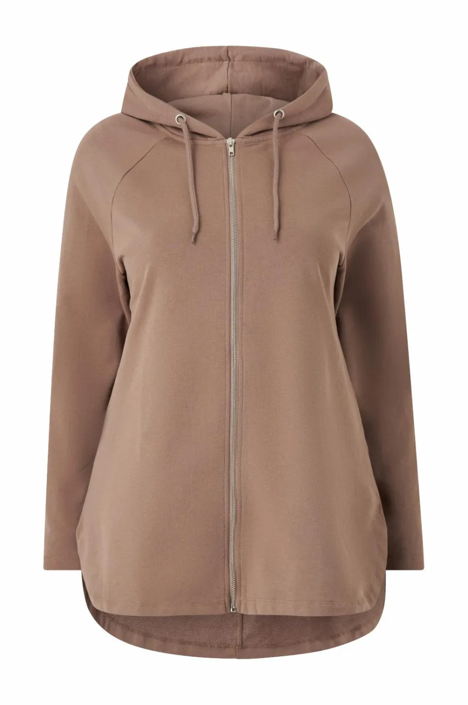 New Plus collection Sweatshirt med hætte og lynlås Dame Sweatshirts & Hoodies