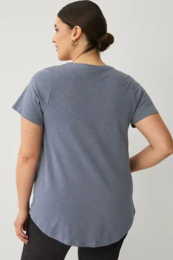 Sale Plus collection Top med rund hals Dame Basistøj|Toppe & Tank-Toppe