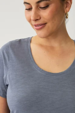 Sale Plus collection Top med rund hals Dame Basistøj|Toppe & Tank-Toppe