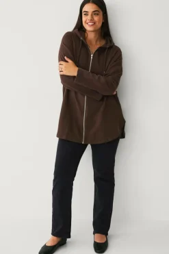 Ellos Plus collection Sweatshirt med hætte og lynlås^Dame Sweatshirts & Hoodies