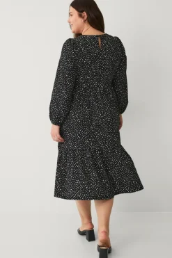 Outlet Plus collection Kjole med flæser Dame Kjoler