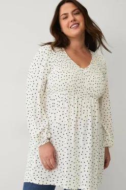 Sale Plus collection Tunika med smock Dame Tunikaer