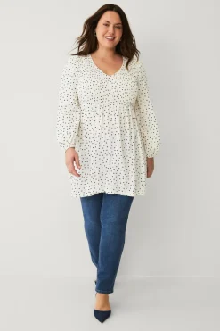 Sale Plus collection Tunika med smock Dame Tunikaer