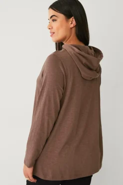 Ellos Plus collection Sweatshirt med hætte^Dame Basistøj|Sweatshirts & Hoodies