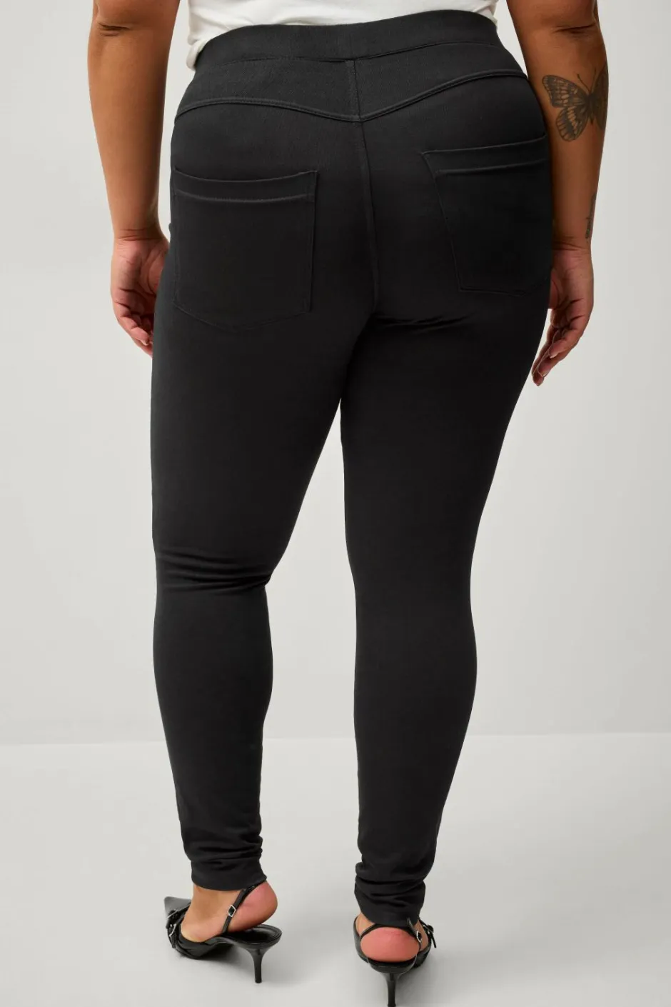 Plus collection Treggings med høj talje Dame Tights & Leggings