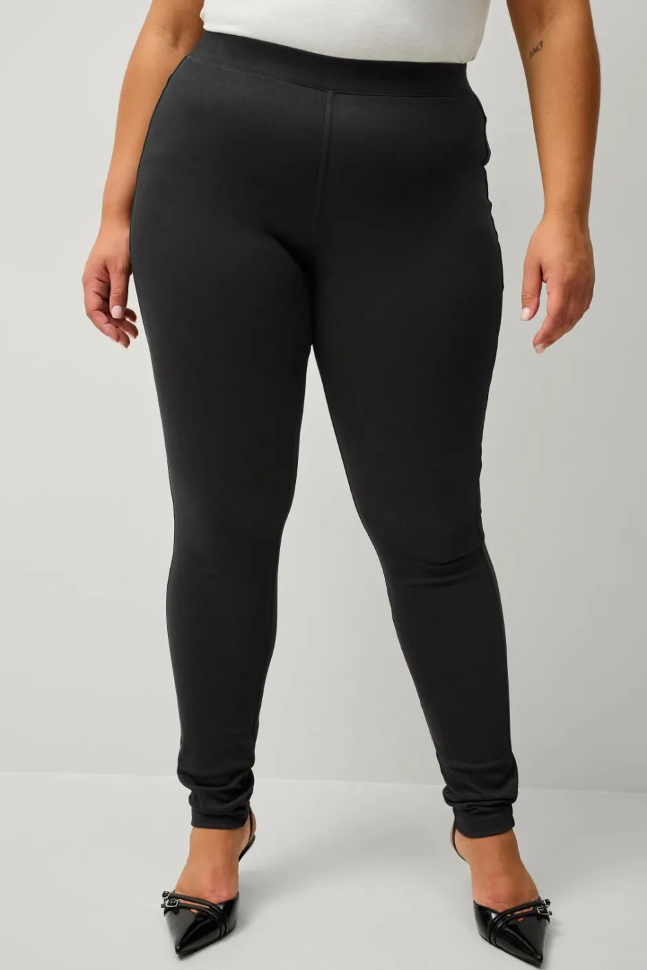 Plus collection Treggings med høj talje Dame Tights & Leggings