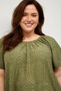 New Plus collection Top Lacy Dame Toppe & Tank-Toppe