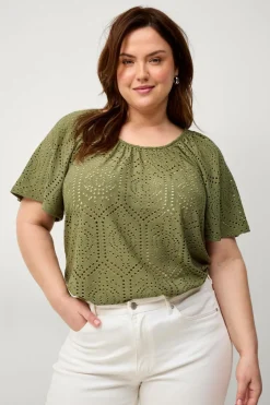 New Plus collection Top Lacy Dame Toppe & Tank-Toppe