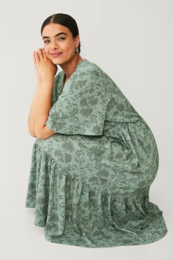 Hot Plus collection Kjole med flæser Dame Kjoler